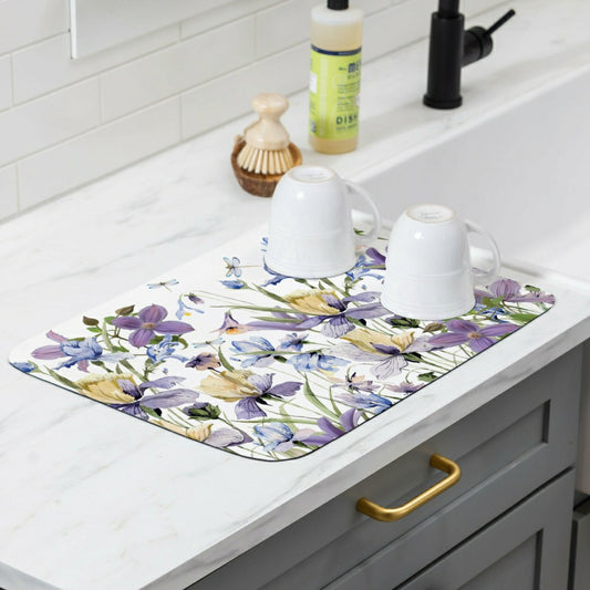 VivaStyle Golden Lilac Drying Mat, 20"x15”