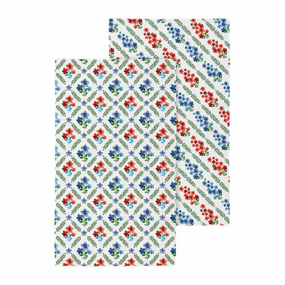Red, White, & Bloom Kitchen Towel Quick Dry Waffle Weave Double-Sided,
