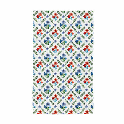 Red, White, & Bloom Kitchen Towel Quick Dry Waffle Weave Double-Sided,