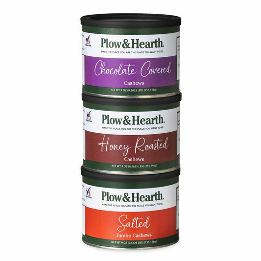 Cashew Tower Gift Set: Salted, Honey Toasted & Chocolate Covered Cashews