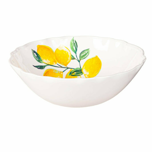 Blue Coastal Bowl Melamine Serving Bowl, 14"