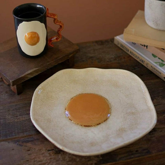 Ceramic Fried Egg Platter