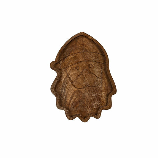 12" Wood Santa Server