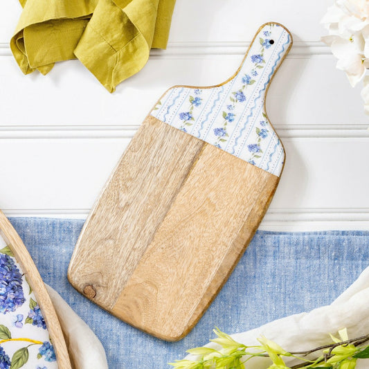 VivaStyle Cutting Board, Rectangular Wood Cutting Board, Hydrangea, 16