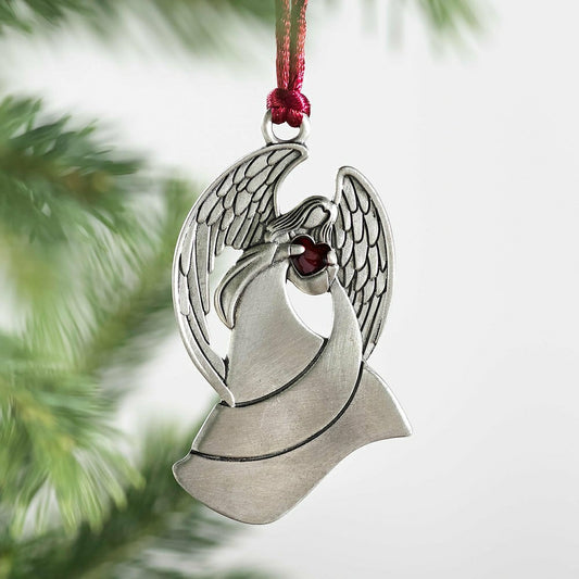 Angel Solid Pewter Christmas Ornament