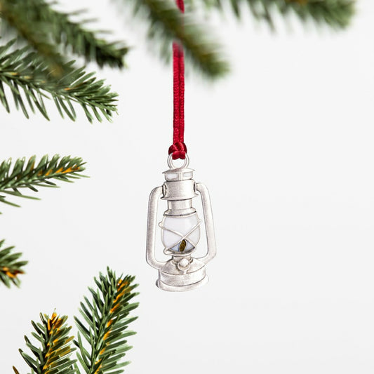 Holly Homestead Ornament Solid Pewter Lantern, 2.28"H