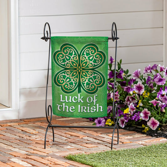 Luck Of The Irish Suede Garden Flag