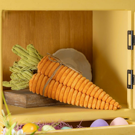 Carrot Bundle Fabric Table Decor, 13"H