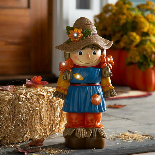 Indoor/Outdoor Lighted Scarecrow Shorty Statue