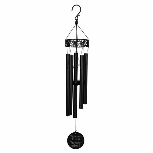 Avria Metal Hand-Tuned Wind Chime, "Furever Loved, Furever Missed" Pet