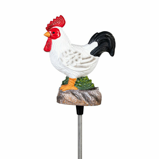 Rooster with Sound Solar Garden Stake