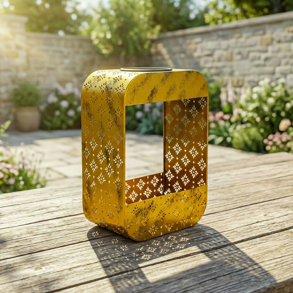 Solar Floral Planter, Gold
