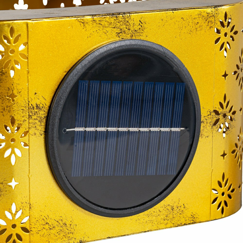 Solar Floral Planter, Gold
