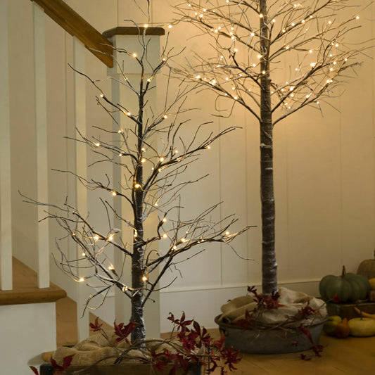 Large Indoor/Outdoor Snowy Lighted Tree, 8'H with 120 Lights