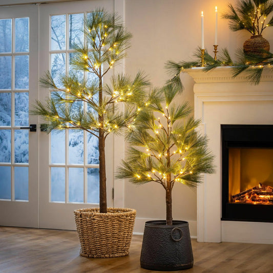Woodland Storybook Stem Pine LED Artificial Branch, 30"H