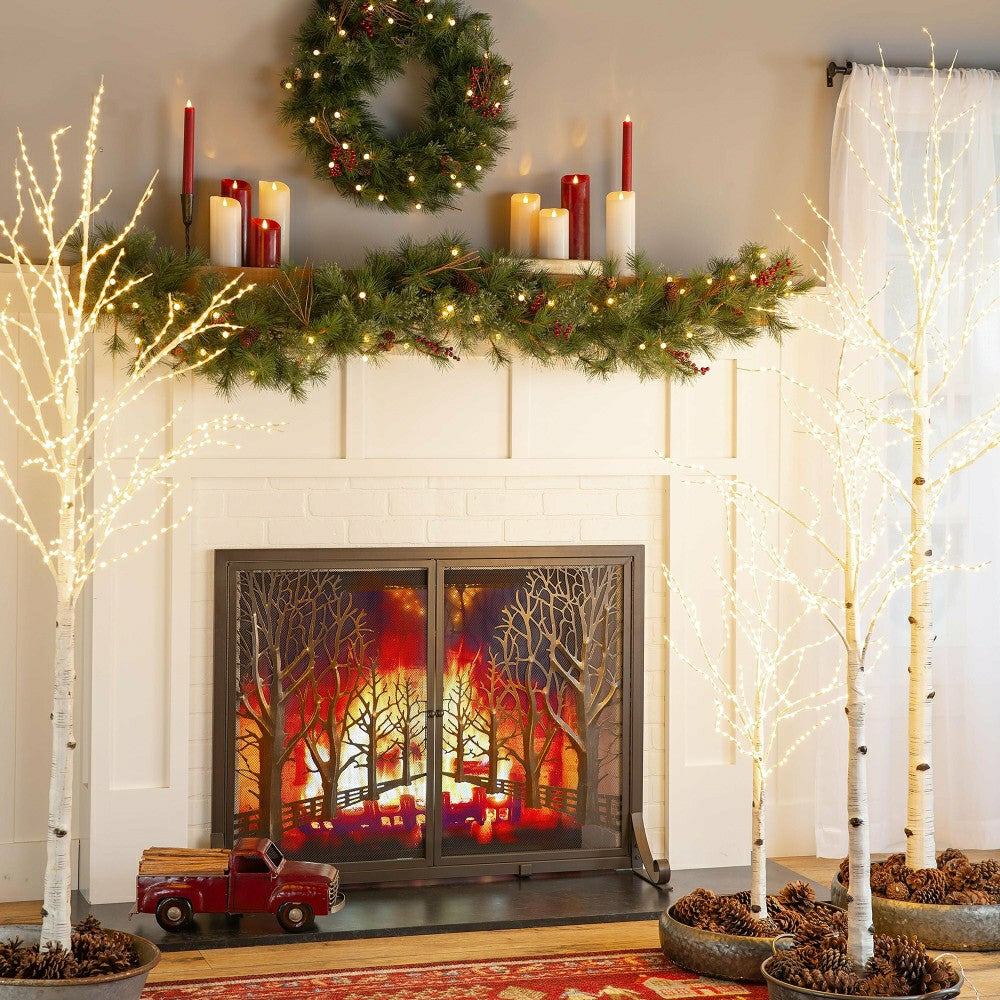 Extra Large Indoor/Outdoor Birch Tree with 750 Warm White Lights
