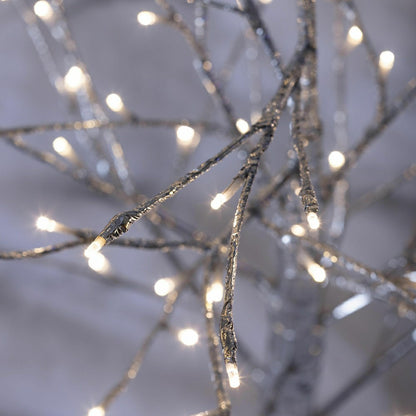 4'H Indoor/Outdoor Silver Metallic Tree with 112 Lights