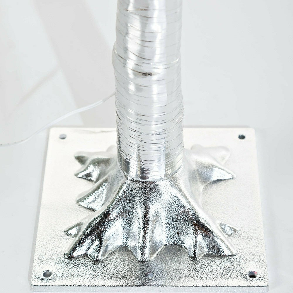4'H Indoor/Outdoor Silver Metallic Tree with 112 Lights