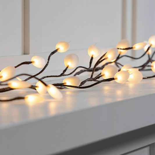 Winter Grove Garland LED Silver Dollar