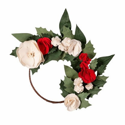Fabric Amaryllis Wreath