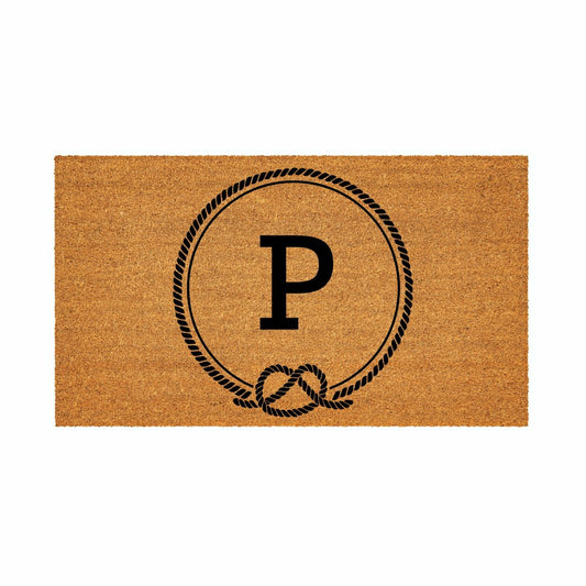 Coastal Coir Mat Nautical Monogram 28x16"