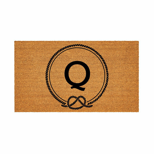 Coastal Coir Mat Nautical Monogram 28x16"