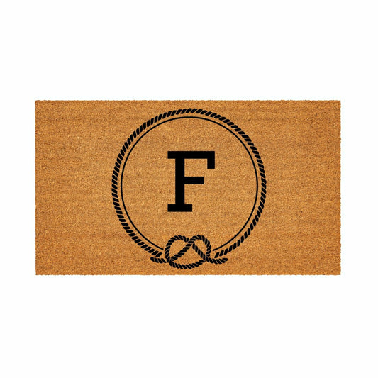 Coastal Coir Mat Nautical Monogram 28x16"