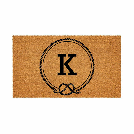 Coastal Coir Mat Nautical Monogram 28x16"