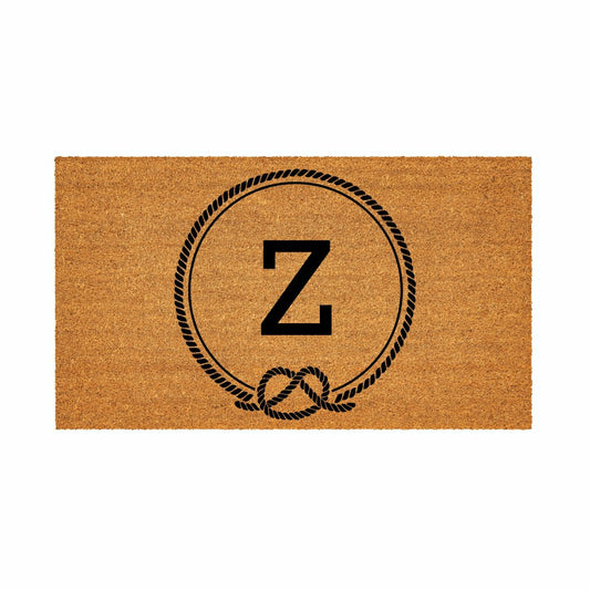 Coastal Coir Mat Nautical Monogram 28x16"