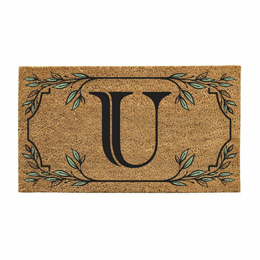 Monogram Coir Mat, Letter "U"