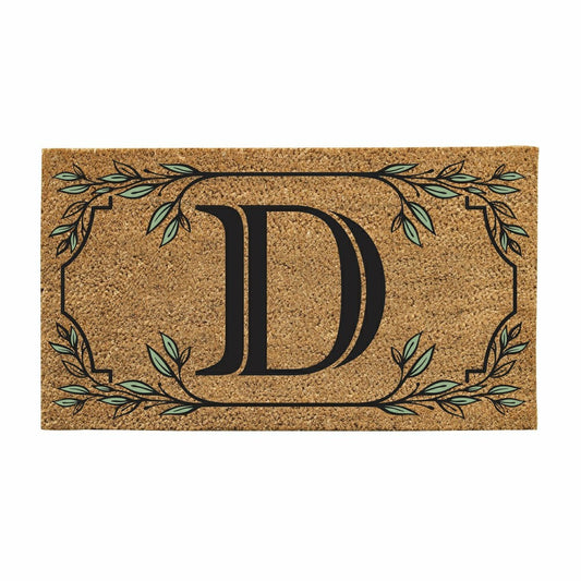 Monogram Coir Mat, Letter "D"