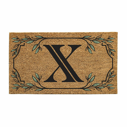 Monogram Coir Mat, Letter "X"