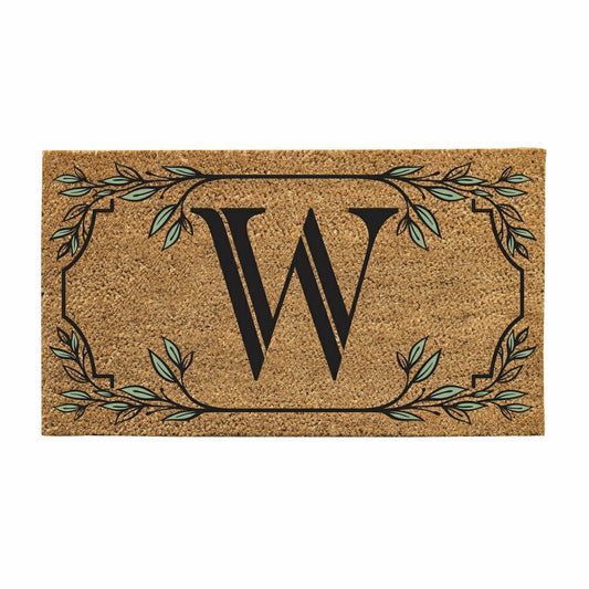 Monogram Coir Mat, Letter "W"