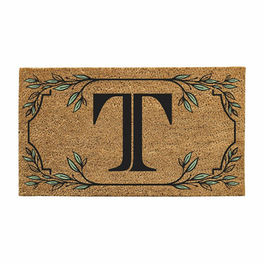 Monogram Coir Mat, Letter "T"