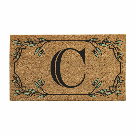Monogram Coir Mat, Letter "C"