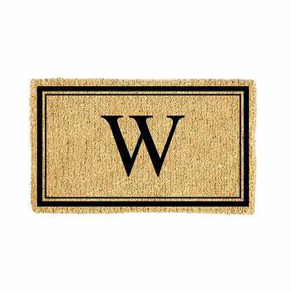 Monogram Coir Mat, Letter "W"
