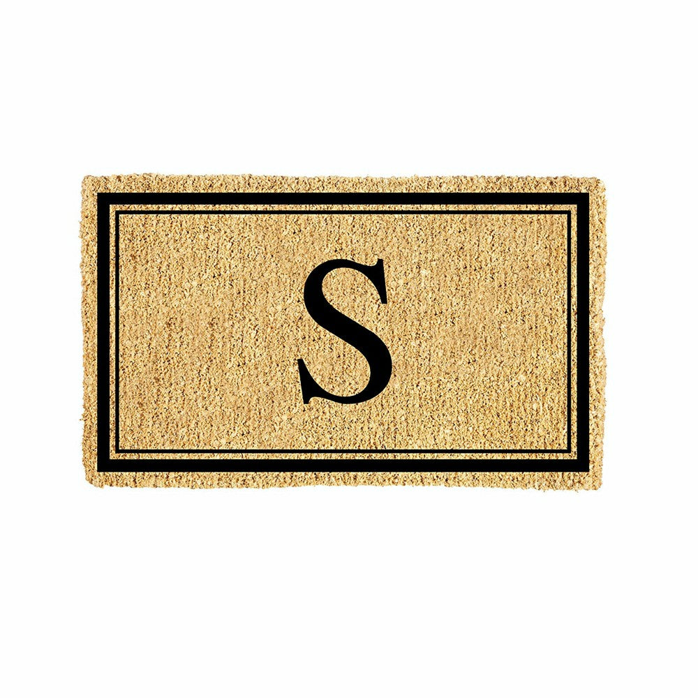 Monogram Coir Mat, Letter "S"