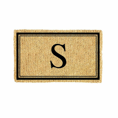 Monogram Coir Mat, Letter "S"
