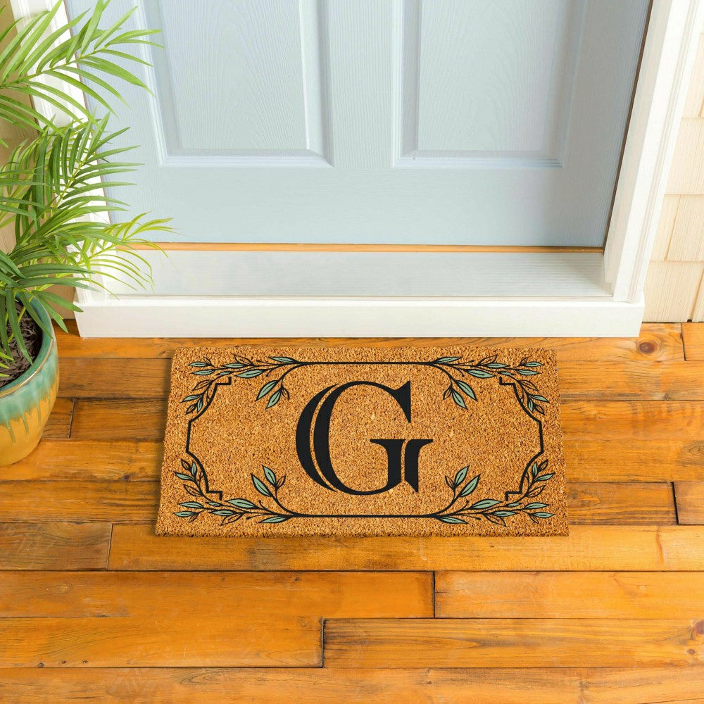 Monogram Coir Mat, Letter "G"