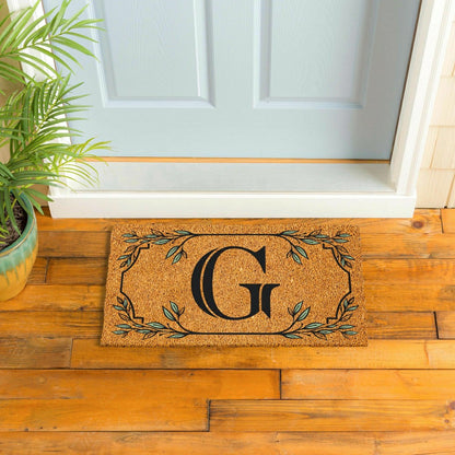 Monogram Coir Mat, Letter "G"