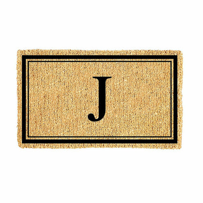 Monogram Coir Mat, Letter "J"