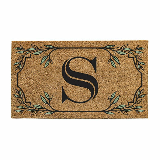 Monogram Coir Mat, Letter "S"
