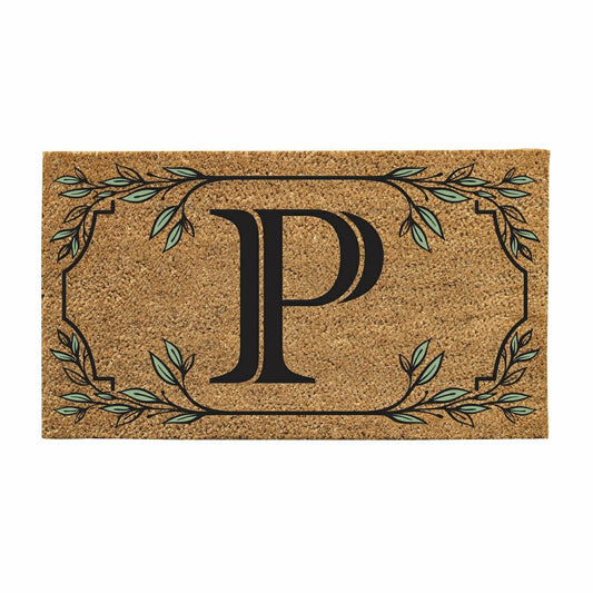 Monogram Coir Mat, Letter "P"