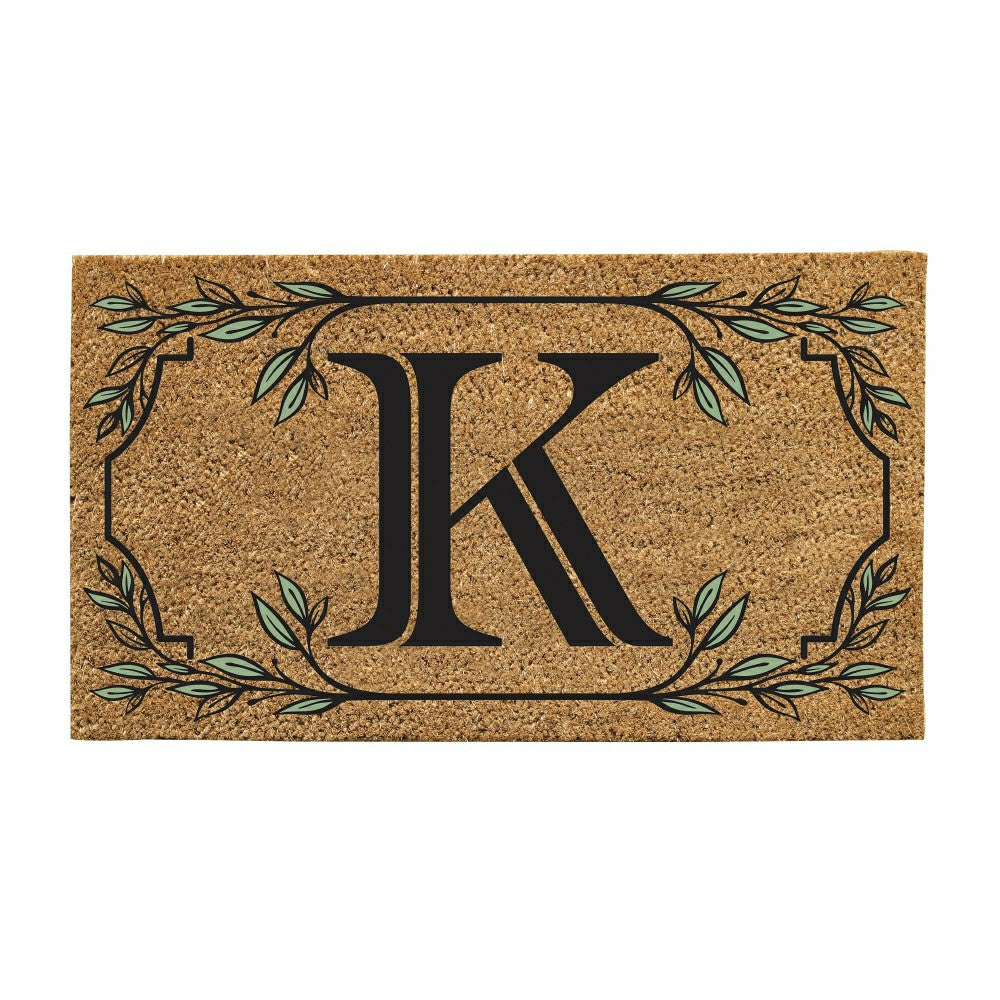 Monogram Coir Mat, Letter "K"