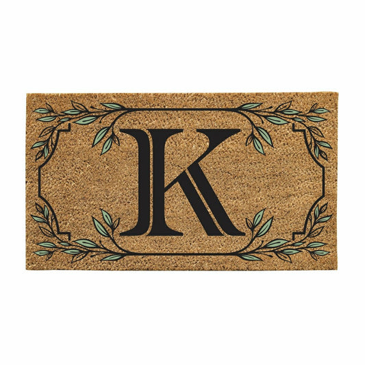 Monogram Coir Mat, Letter "K"