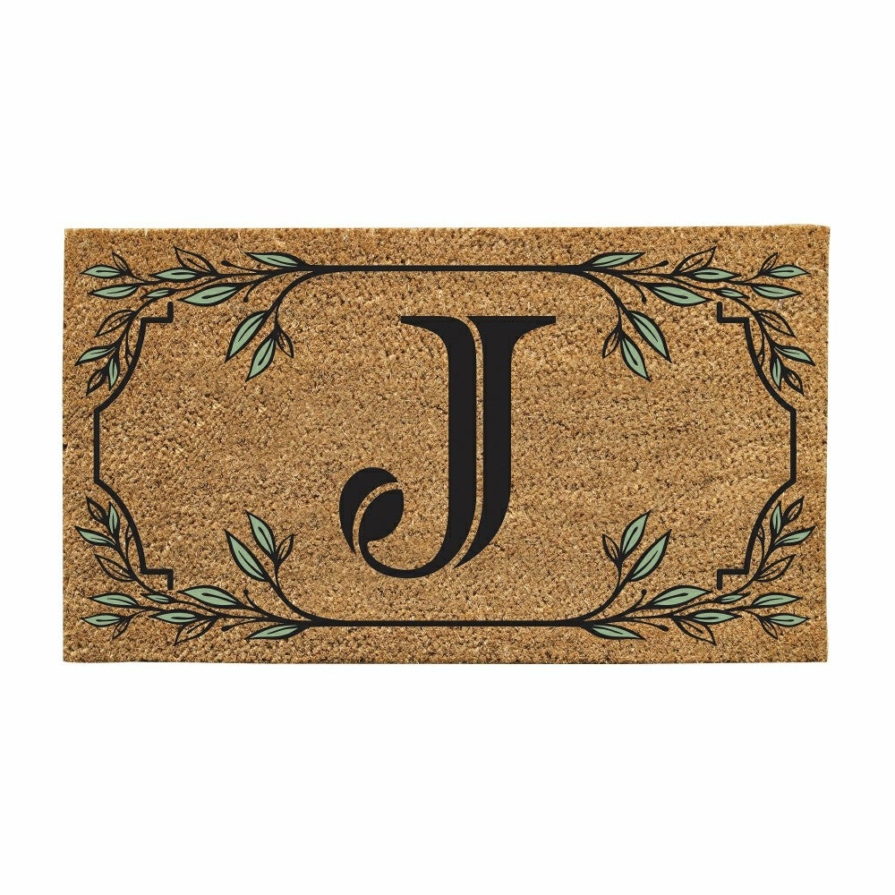 Monogram Coir Mat, Letter "J"