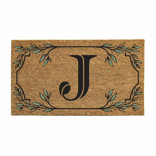Monogram Coir Mat, Letter "J"