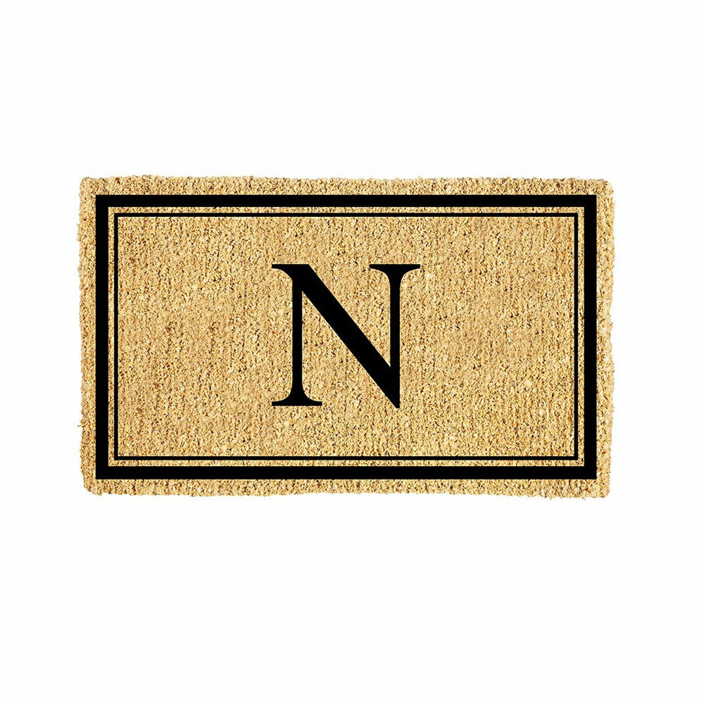 Monogram Coir Mat, Letter "N"