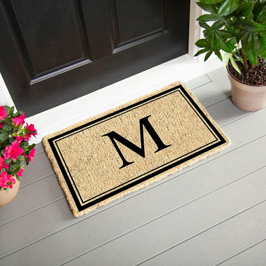 Monogram Coir Mat, Letter "M"
