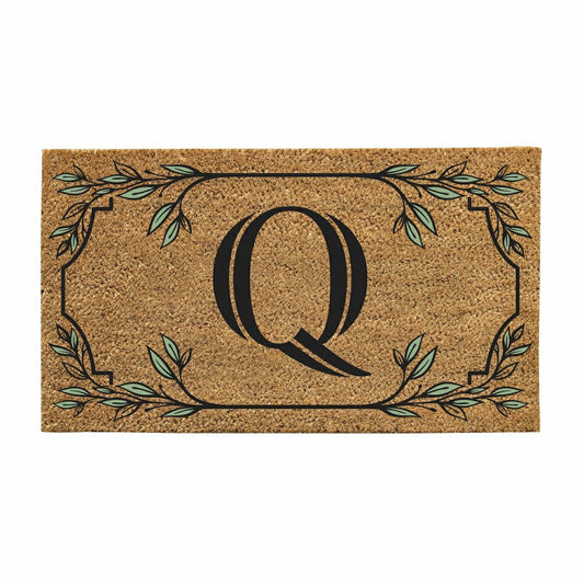 Monogram Coir Mat, Letter "Q"